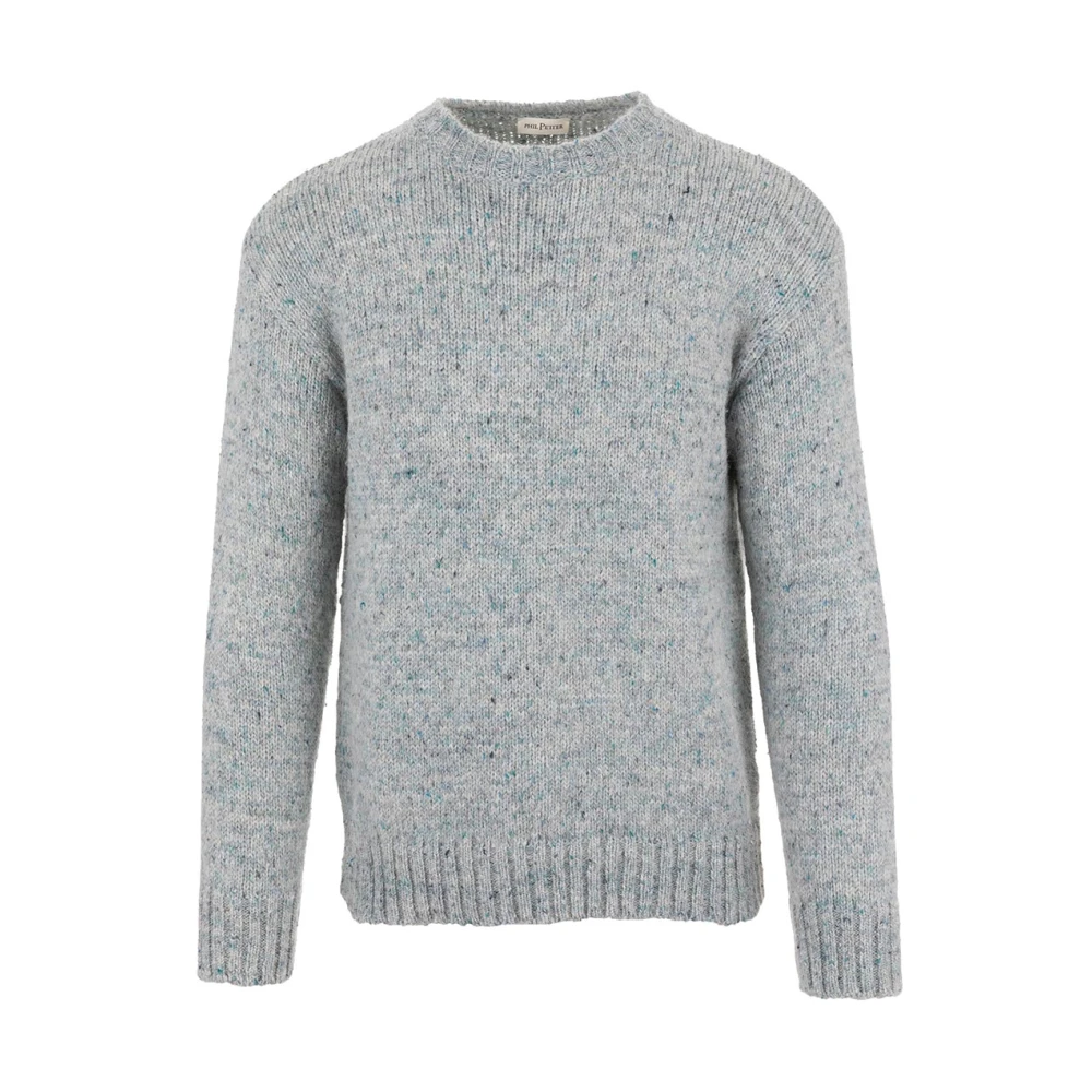 Phil Petter Round-neck Knitwear Blue, Herr