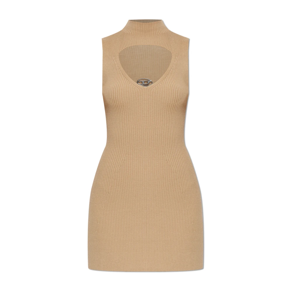 Diesel Vrouw Bruin Kleedjes Dames, L, Wol, Jurk M-Oloni