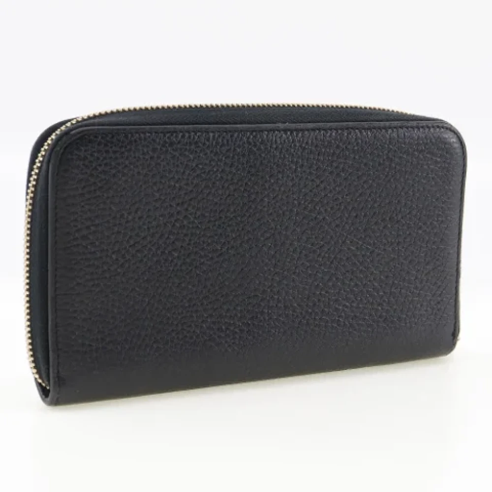 Gucci Vintage Pre-owned Leather wallets Black Dames