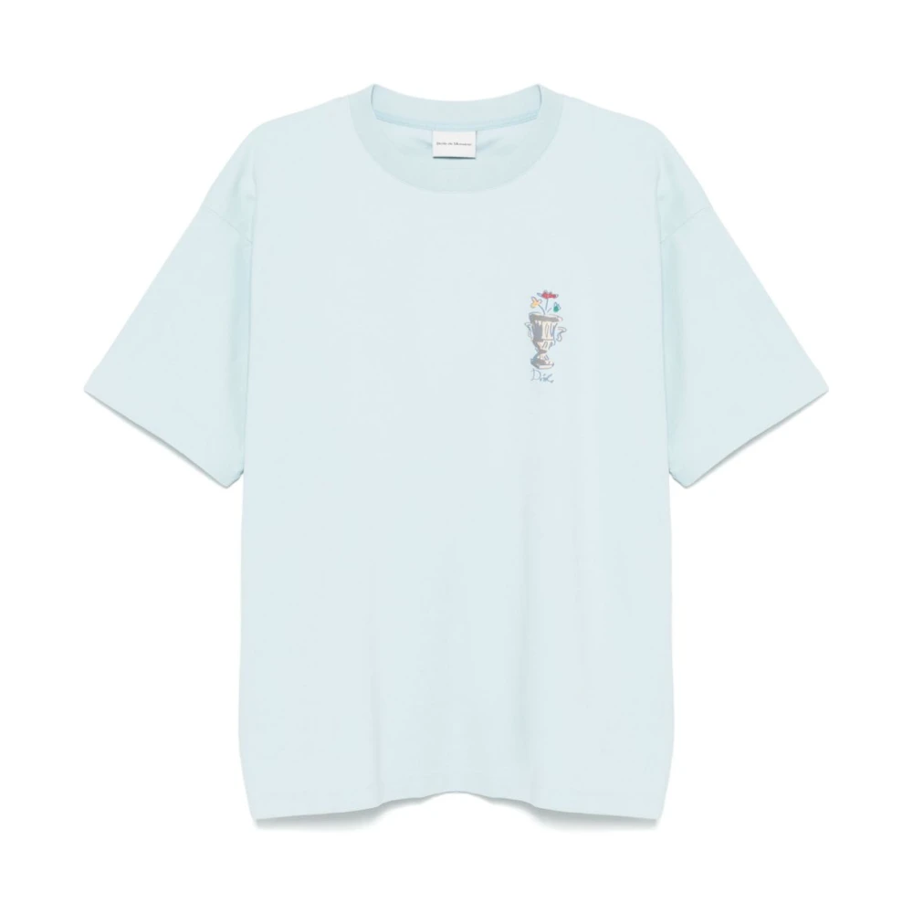 Drole de Monsieur Heldere Blauwe Ronde Hals Korte Mouwen Blue Heren