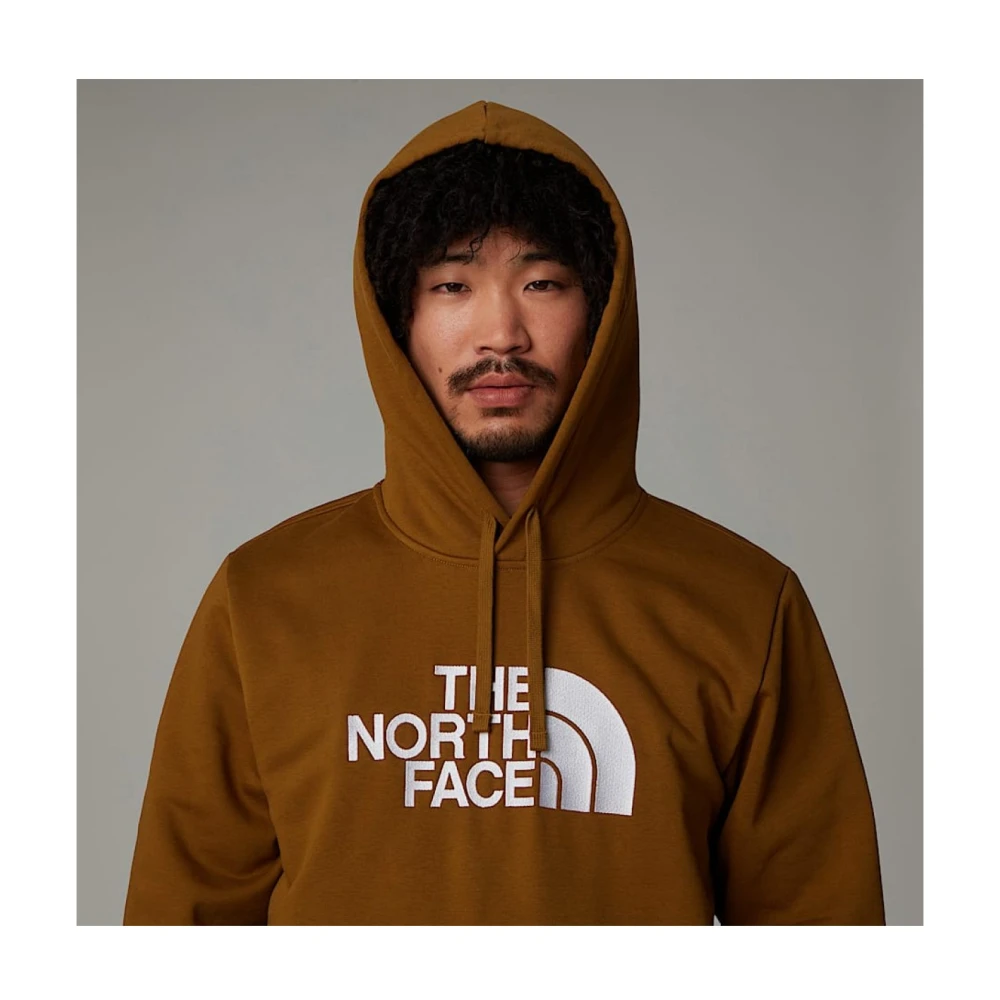 The North Face Geborduurde logo hoodie Bruin Brown Heren