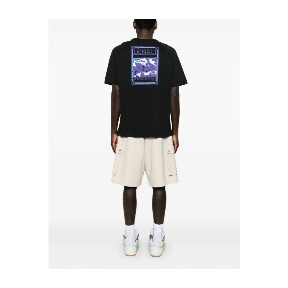 The North Face Zwart Logo Print Crew Neck T-shirt Black Heren