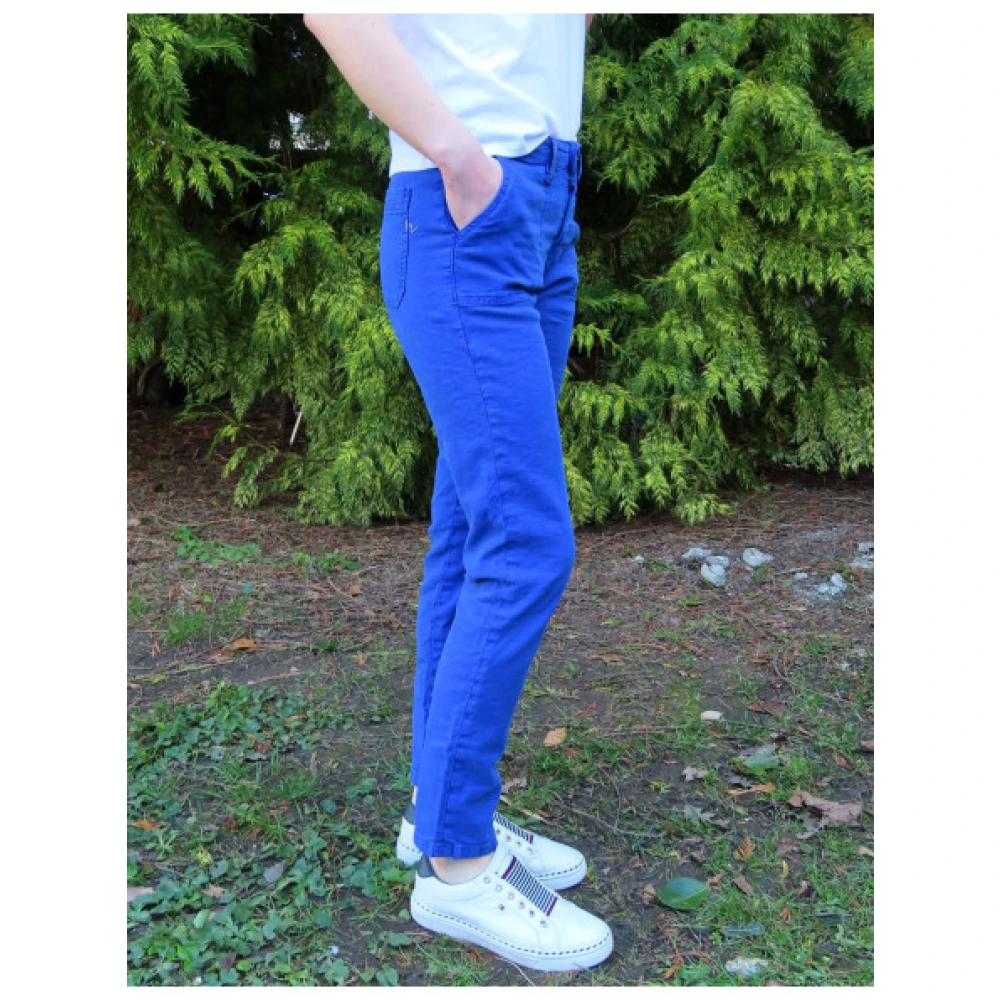 Islow Morgane Slim Hoge Taille Werkbroek Blue Dames
