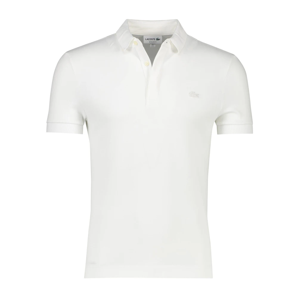 Lacoste Vit Pikétröja Med Korta Ärmar