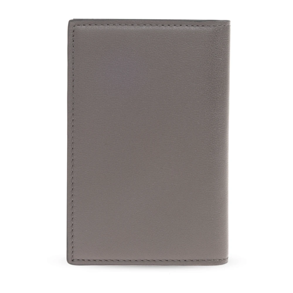 Dolce & Gabbana Leren kaarthouder Gray Heren
