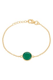 Cat bracelet green onyx