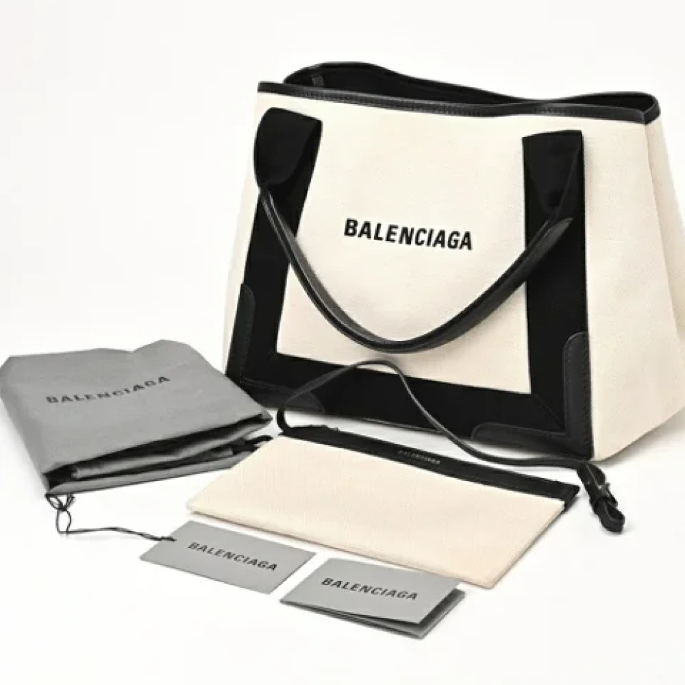 Balenciaga Vintage Pre-owned Canvas handbags White Dames