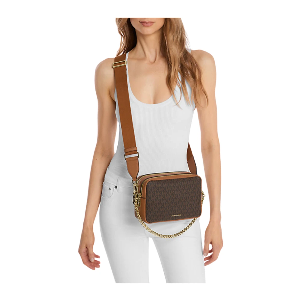 Michael Kors Chn Camera Schoudertas Bruin Brown Dames