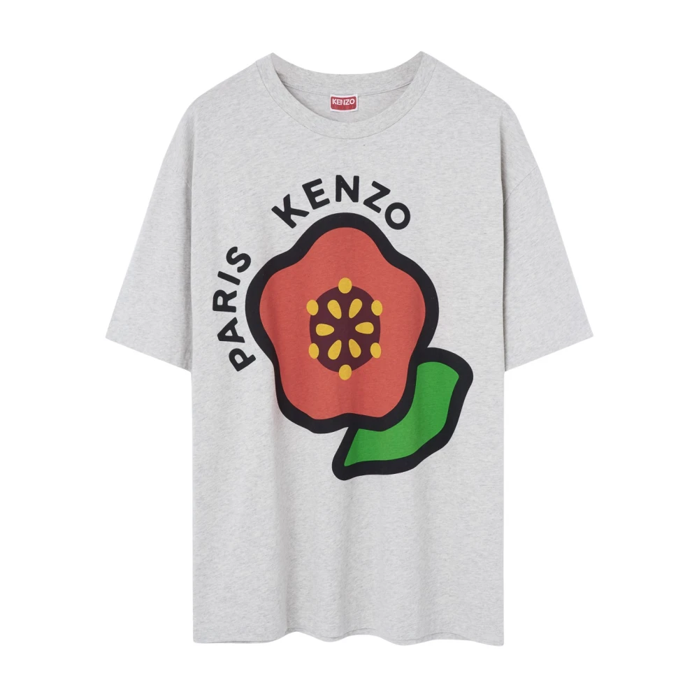 Kenzo Grijze Pop T-shirt Lichtgewicht Jersey Portugal Gray Heren