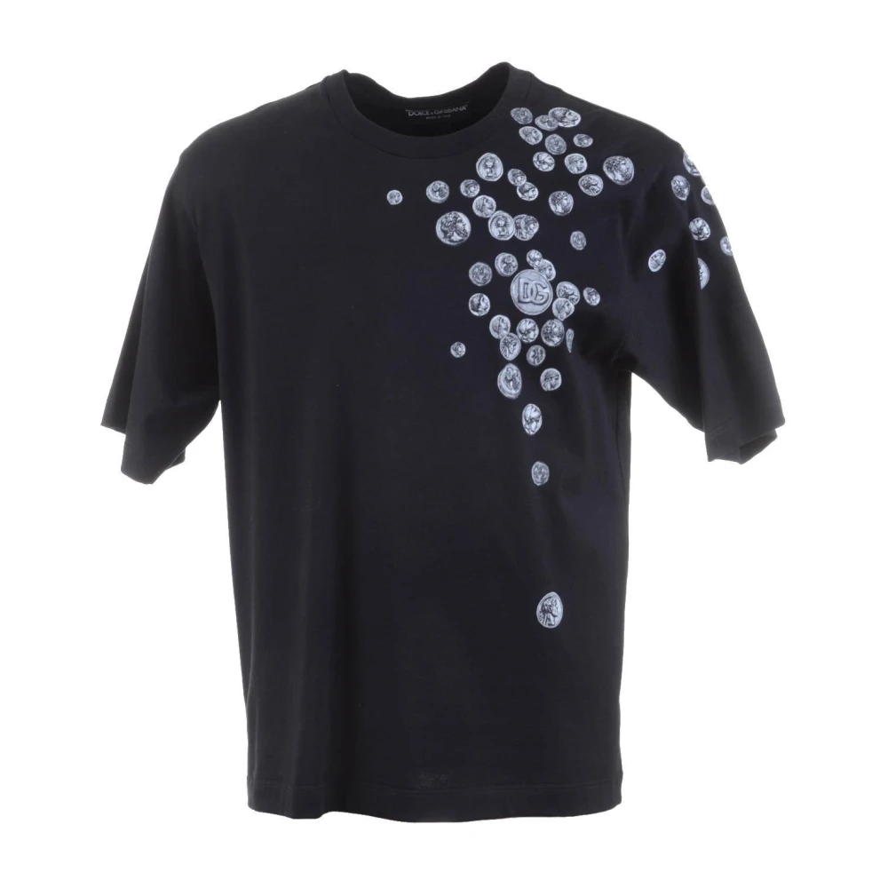 Dolce & Gabbana Heren Munten T-shirt Korte Mouw Black Heren