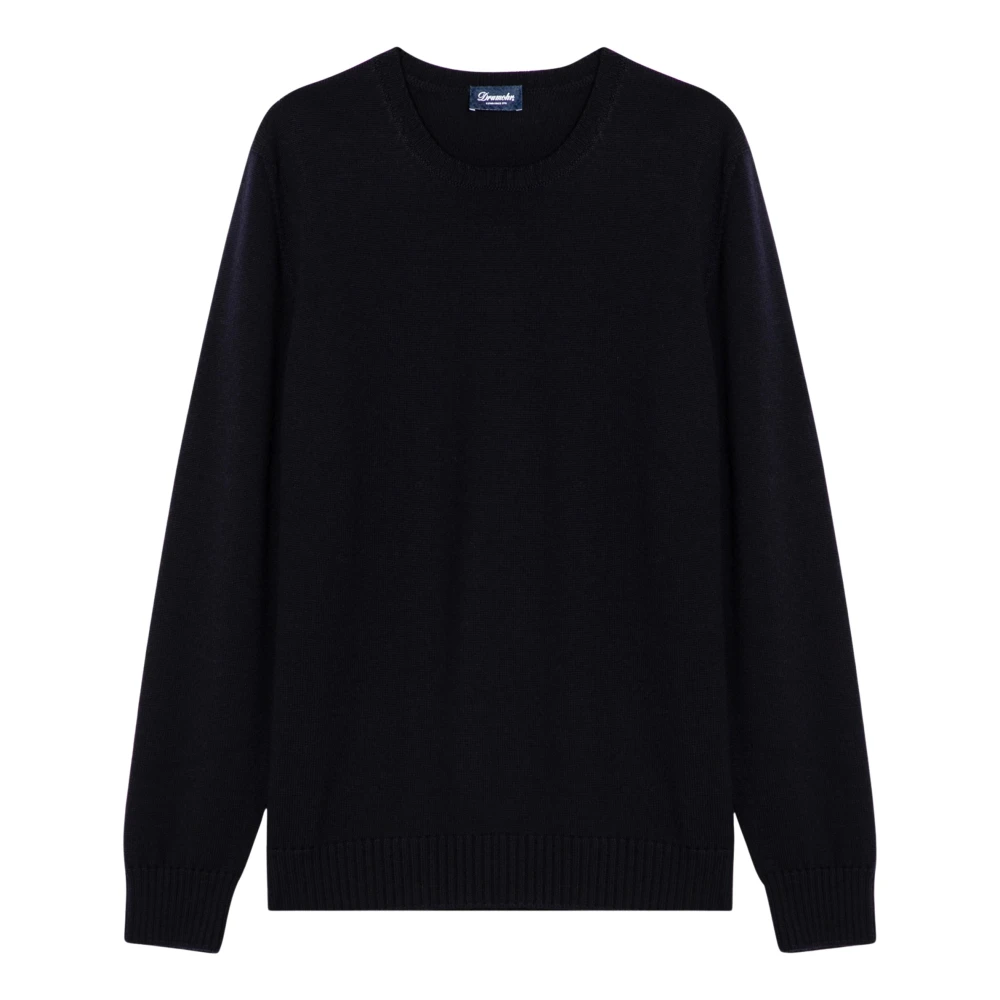 Drumohr Ronde Hals Shirt Blue Heren