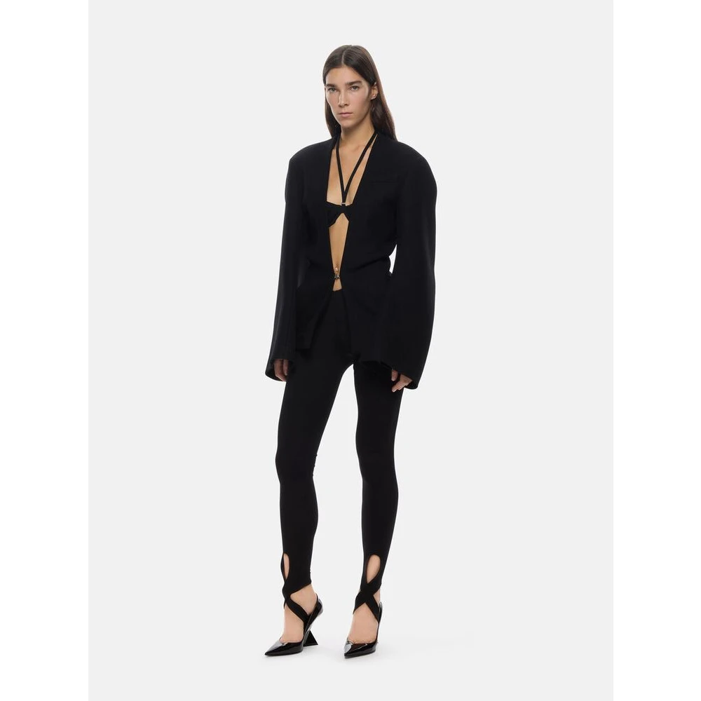 The Attico Elegant Wide Leg Pants Black Dames