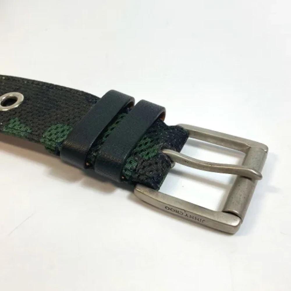 Jimmy Choo Pre-owned Fabric belts Green Dames