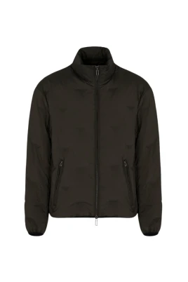 Full-zip nylonjacka med dun och inlagda mikroörnar överallt
