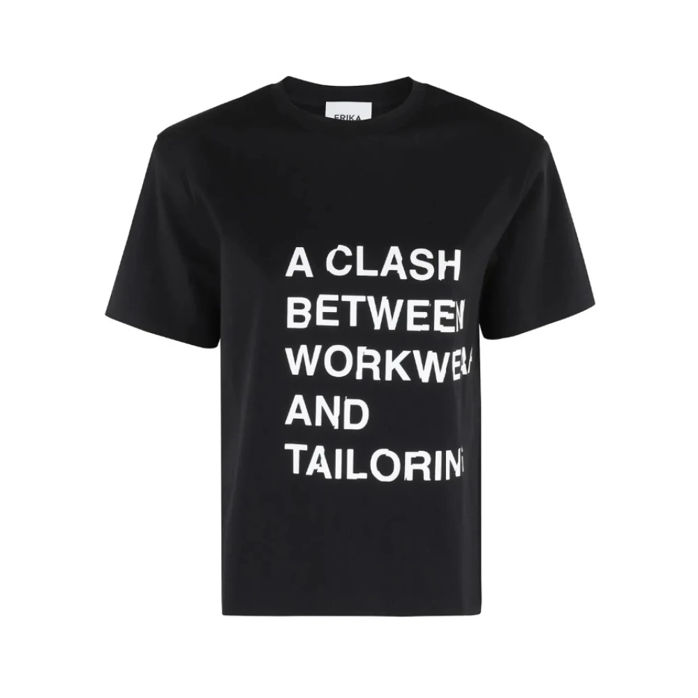 Erika Cavallini Axel T-shirt Casual en Stijlvol Black Dames
