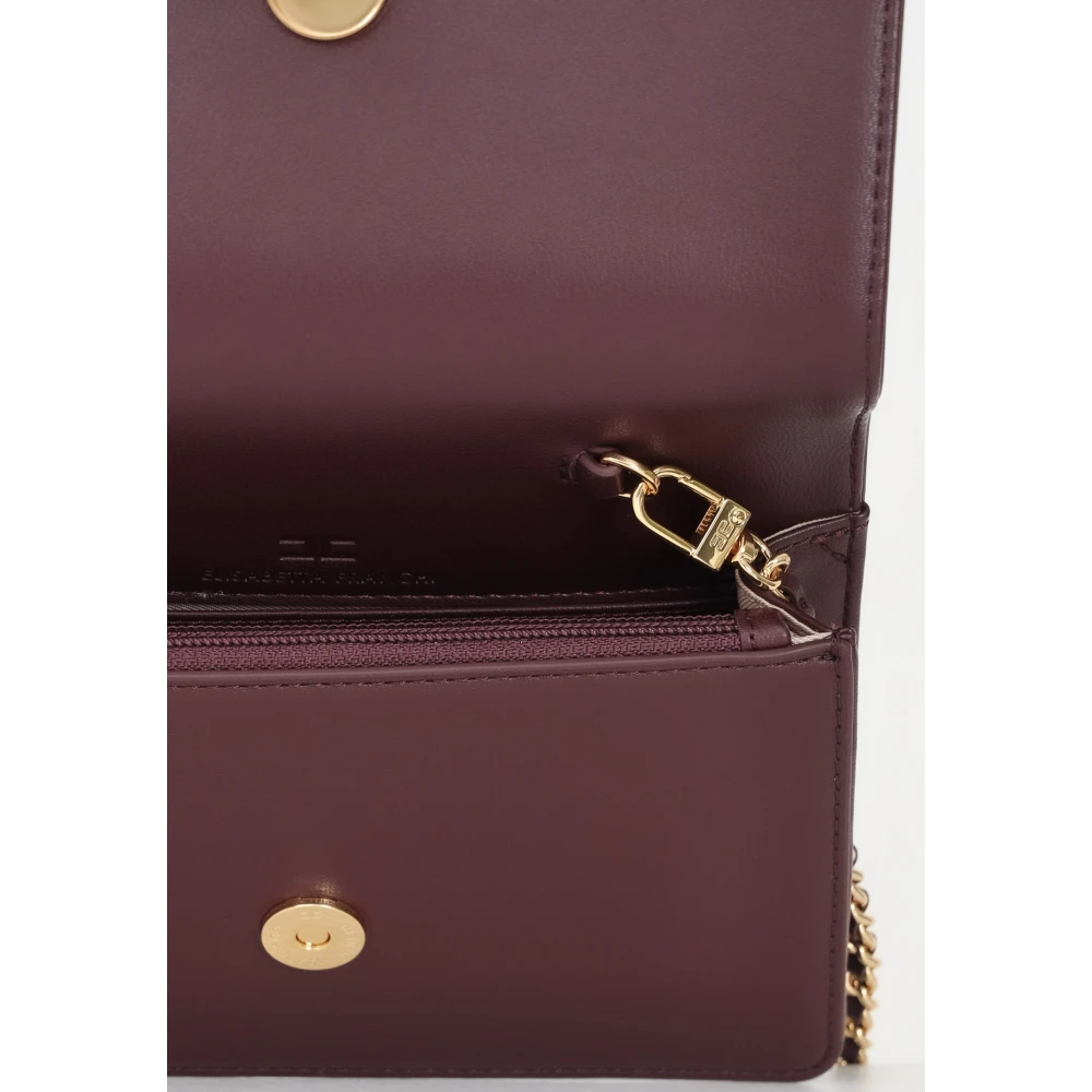 Elisabetta Franchi Bordeaux Schoudertas Elegant Herfst Winter Brown Dames
