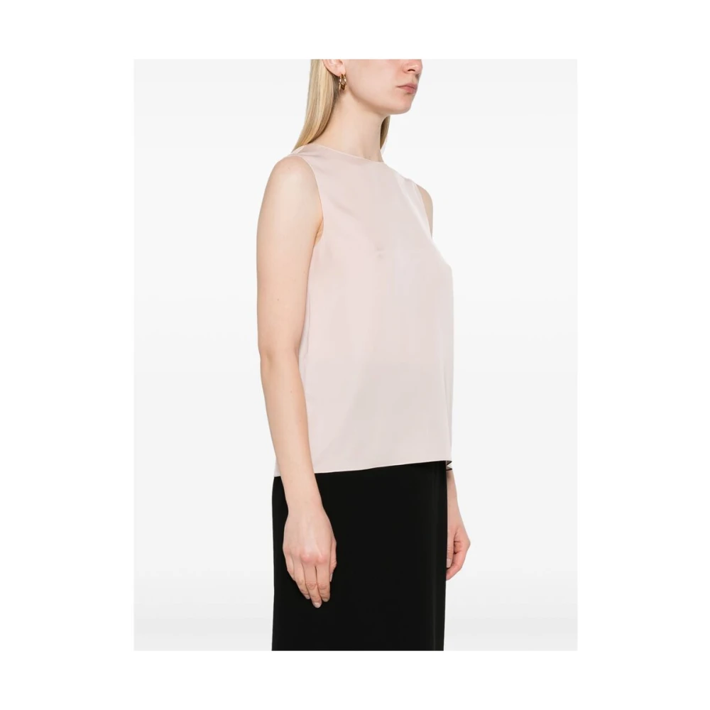 Theory Blush Pink Keyhole Sleeveless Top Pink Dames