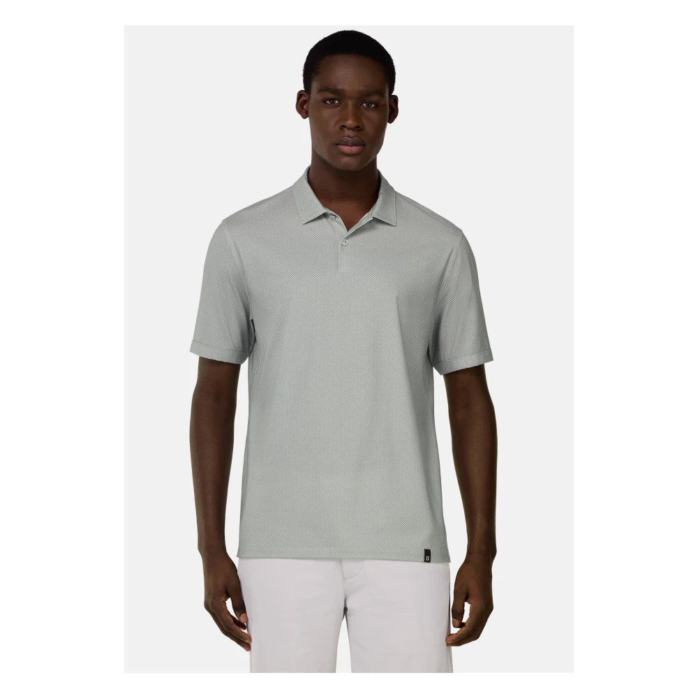 Boggi Milano B Tech Polo Shirt van katoenmix Green Heren