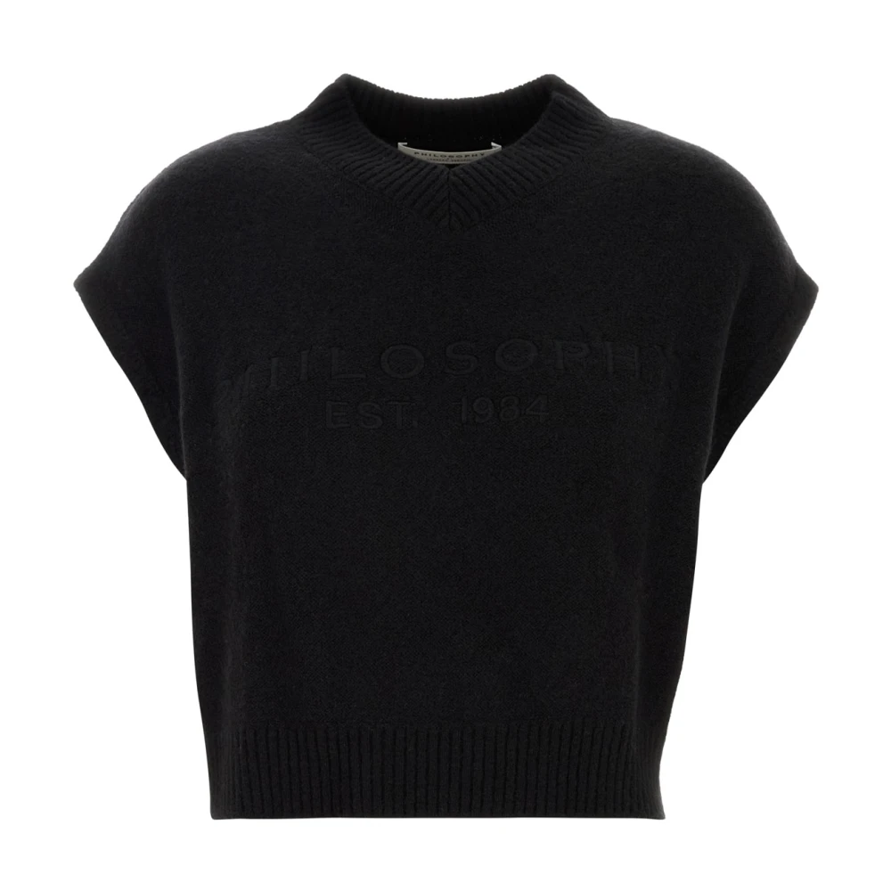 Philosophy di Lorenzo Serafini Top Gebreide Collectie voor Vrouwen Black Dames