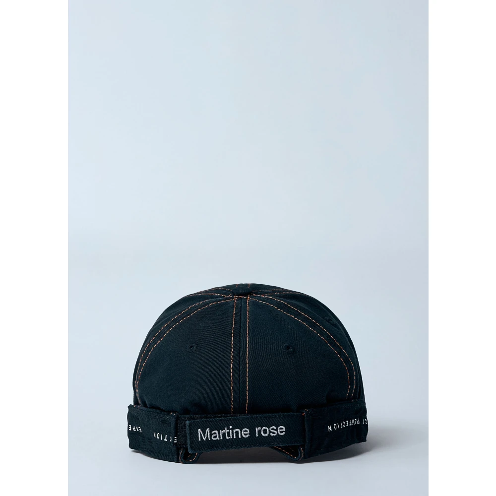 Martine Rose Geborduurde Katoenen Baseballpet Black Heren