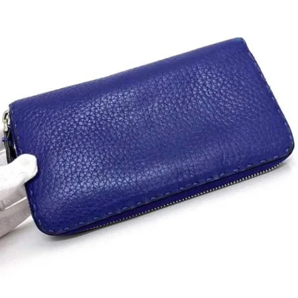 Fendi Vintage Pre-owned Leather wallets Blue Dames