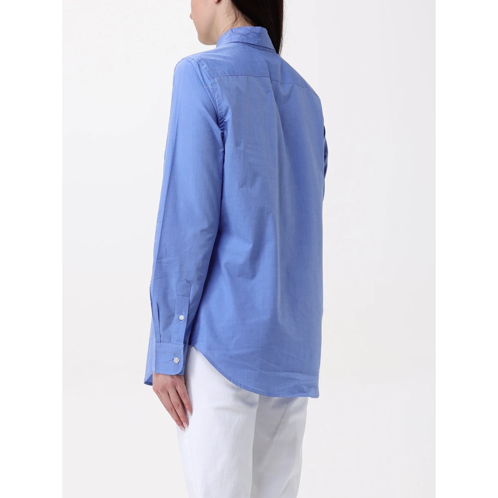 Polo Ralph Lauren Klassiek Katoenen Overhemd voor Mannen Blue Dames