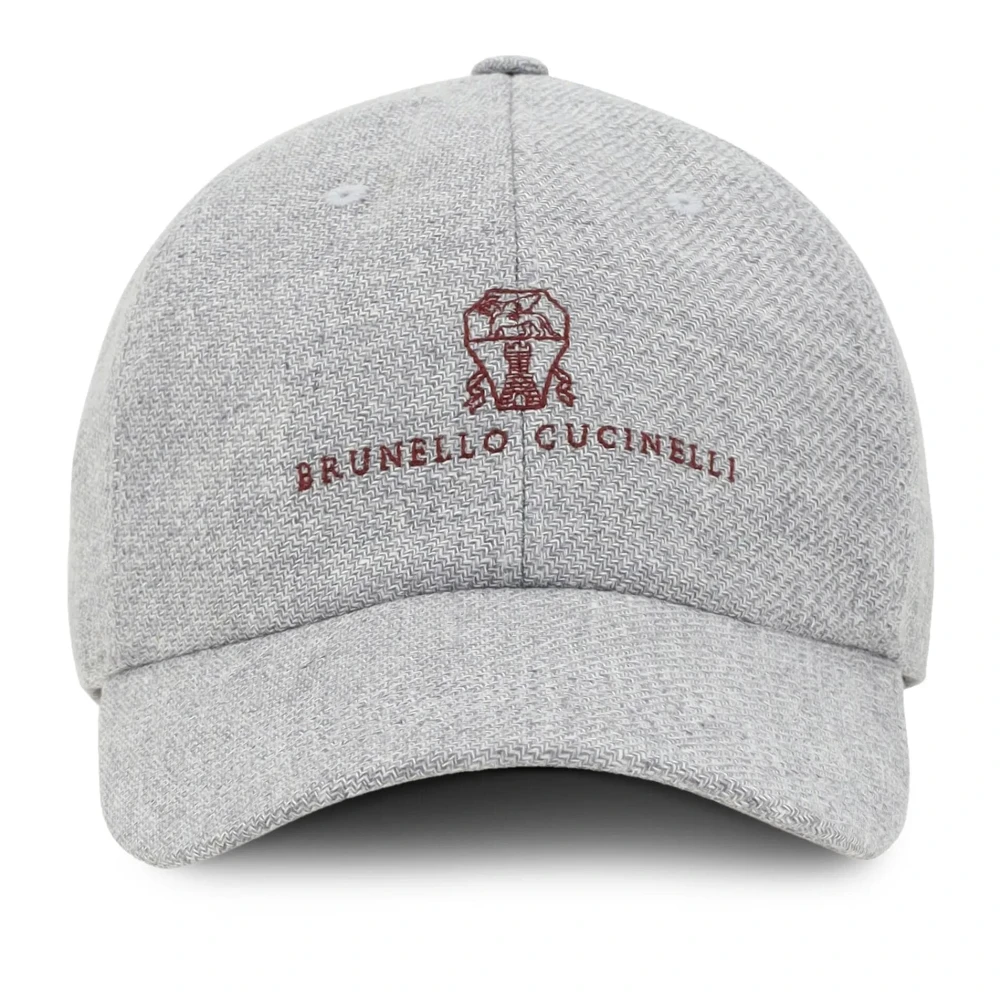 BRUNELLO CUCINELLI Grijze Wollen Hoed C1001 Gray Heren