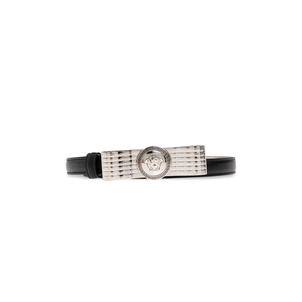 Versace Leren riem Black Dames