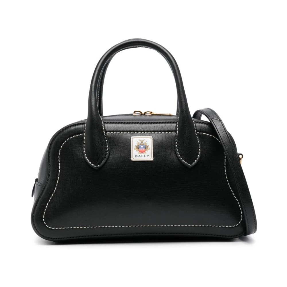 Bally Klassieke Zwarte Top Handvat Schoudertas Black Dames