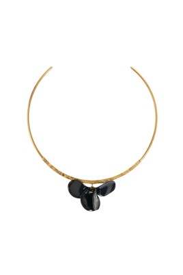 guld-petal-choker-halsband