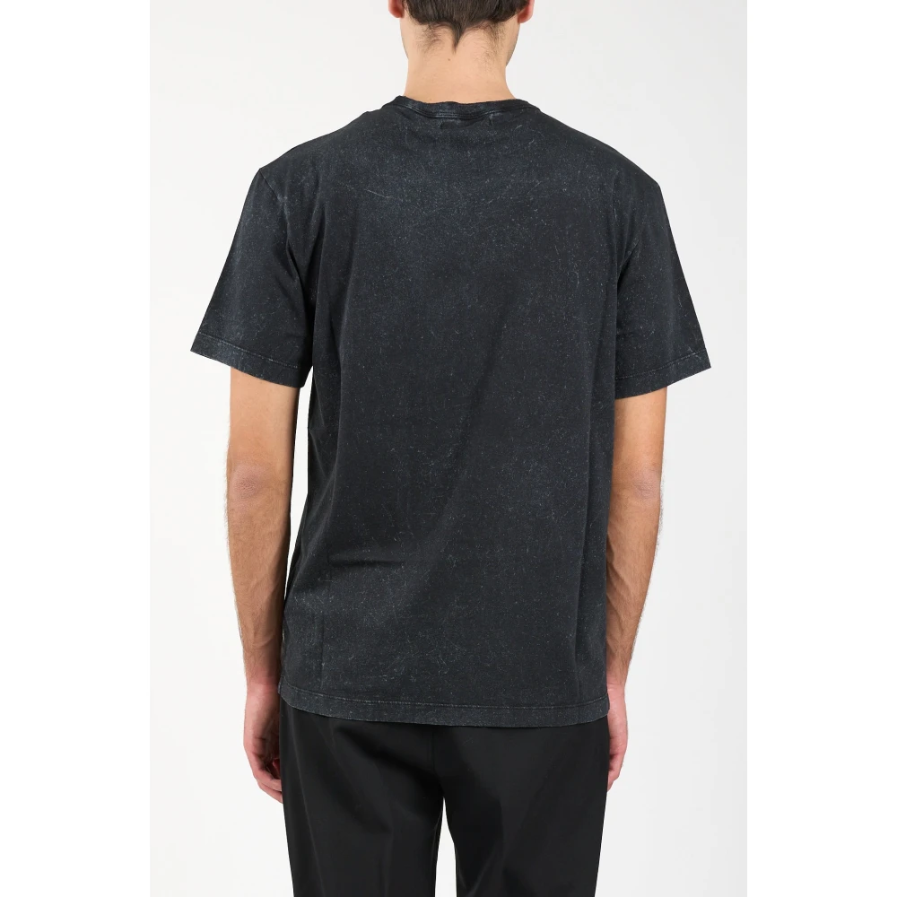 Mauro Grifoni Katoenen T-shirt met used-effect Black Heren