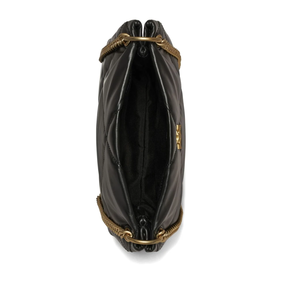TORY BURCH Gewatteerde leren kettingschoudertas Black Dames