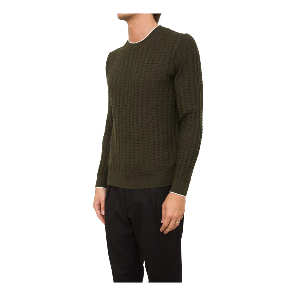 Paolo Pecora Groen Crew Neck Shirt Green Heren