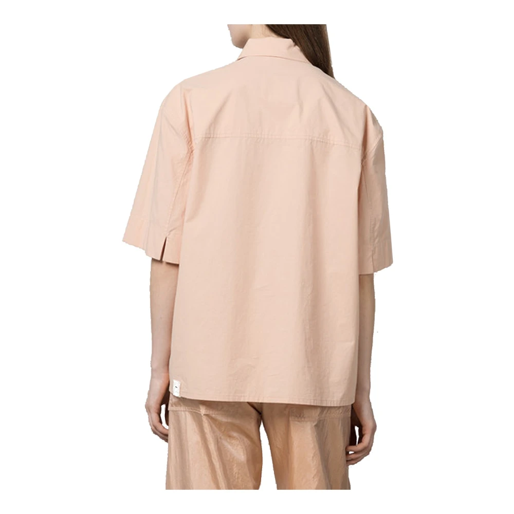 Jil Sander Katoenen overhemd met voorzak Pink Dames