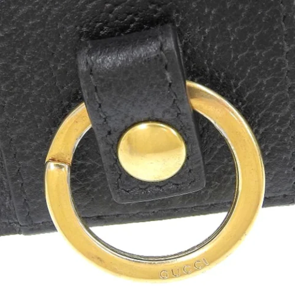 Gucci Vintage Pre-owned Leather key-holders Black Dames