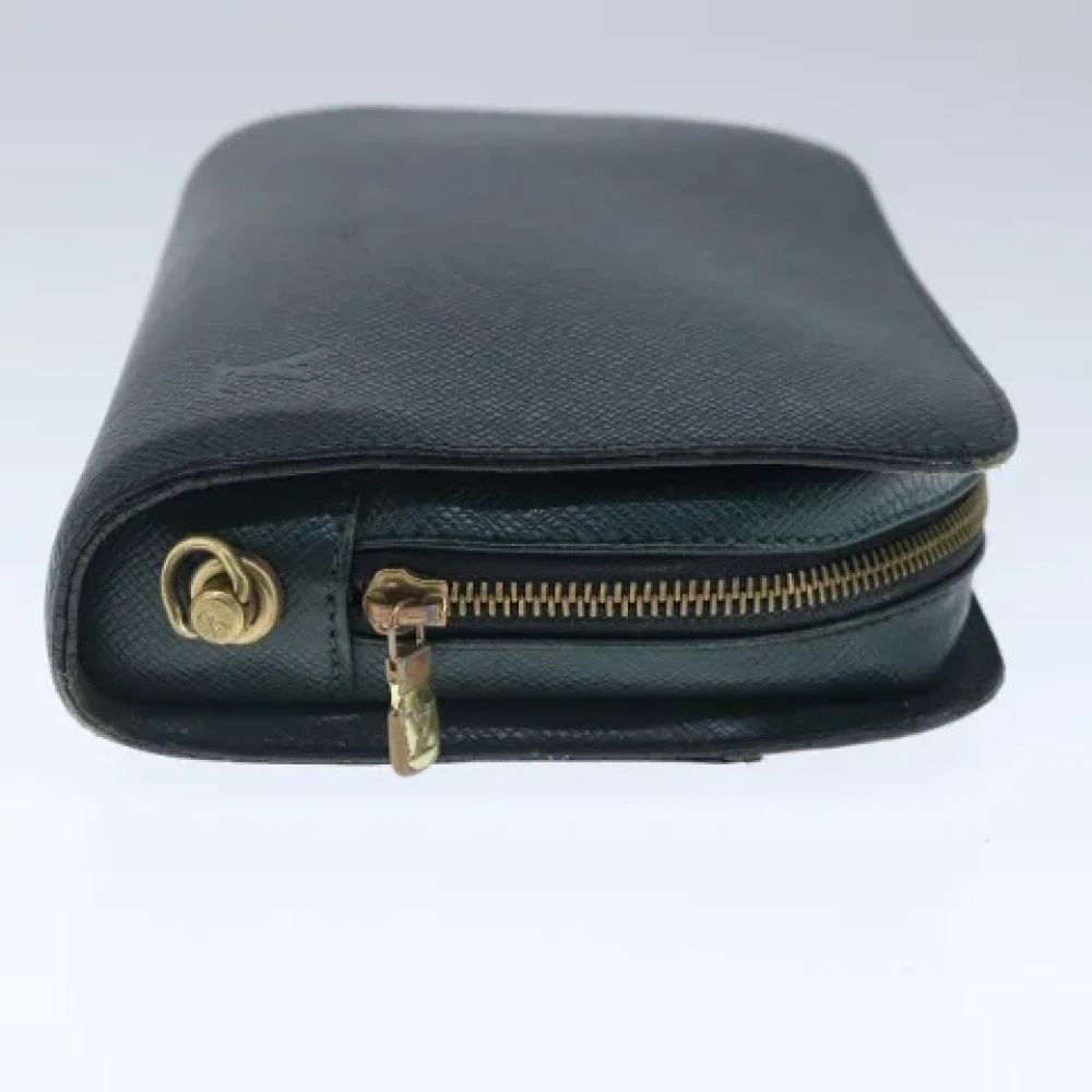 Louis Vuitton Vintage Pre-owned Leather clutches Green Dames