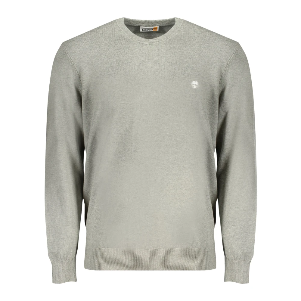 Timberland Lange Mouw Katoen Logo Trui Gray Heren