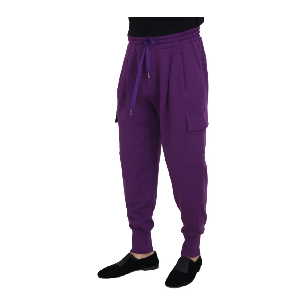 Dolce & Gabbana Purple Cotton Cargo Sweatpants Jogging Pants - IT52 | L - Image 2