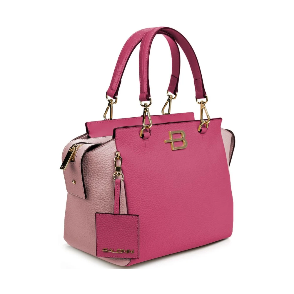 Baldinini Fuchsia Leren Handtas Trendy Stijl Pink Dames