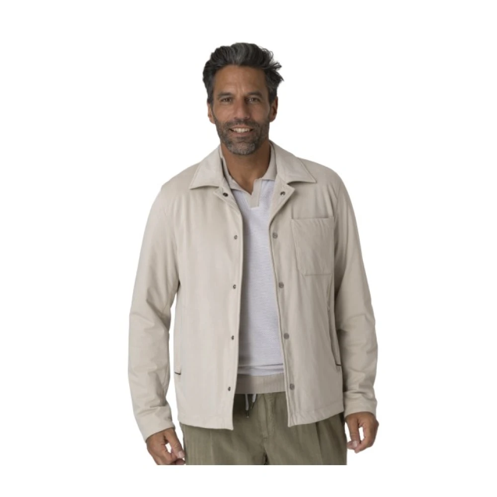 Herno Herr Beige Jackor L, Mocka, Mocka Skjortjacka