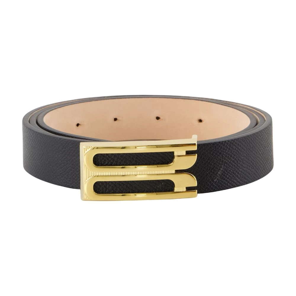 Victoria Beckham Women's Black Belts, 90 Cm, Leather Frame Belt - Classic Style