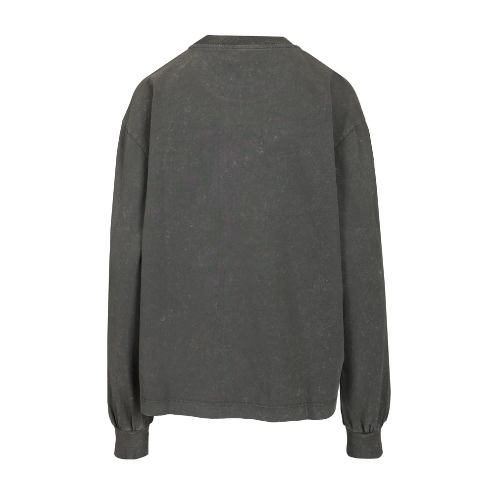 Ganni , Sweatshirts, Female, Black, S, Long-Sleeve T-Shirt With Tiger