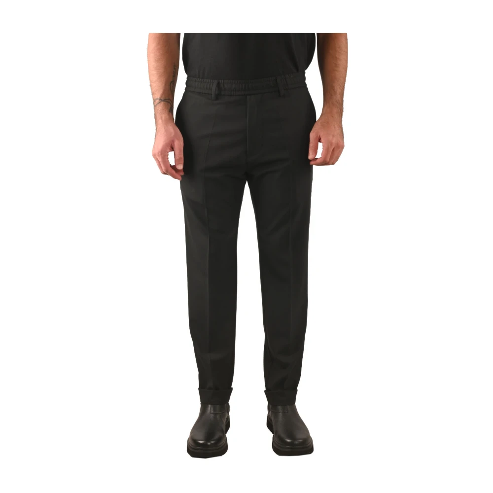 Liu Jo Elastische Taille Wollen Broek Black Heren