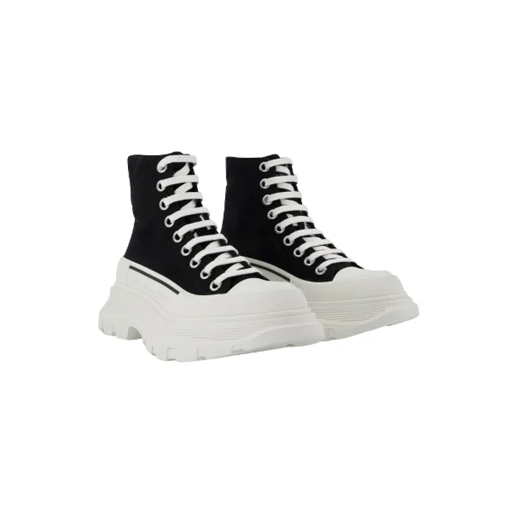 Alexander McQueen Pre-owned Leather sneakers Black Dames