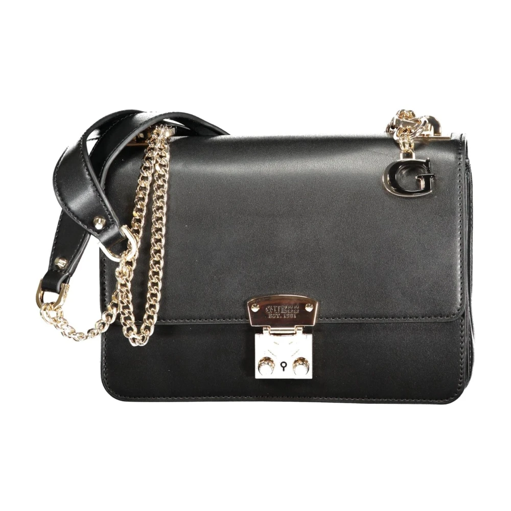 Guess Zwarte Dames Ketting Schoudertas Eliette Black Dames