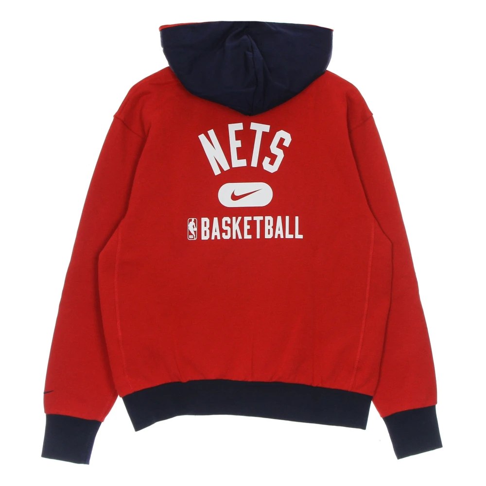 Nike NBA Fleece Zip Hoodie Brooklyn Nets Red Heren