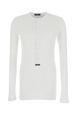 Cotton Serafino T-Shirt med etikett