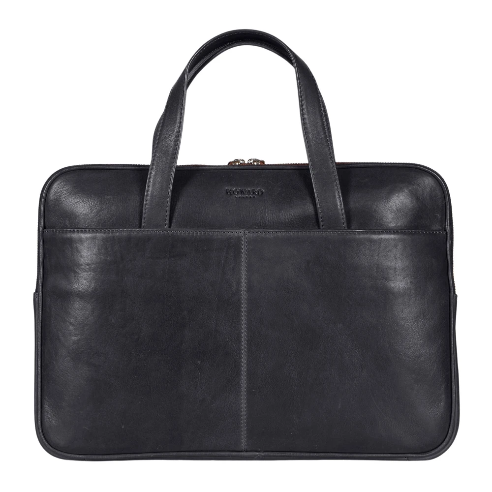 Schwarze Leder-Laptoptasche - Howard London - Modalova