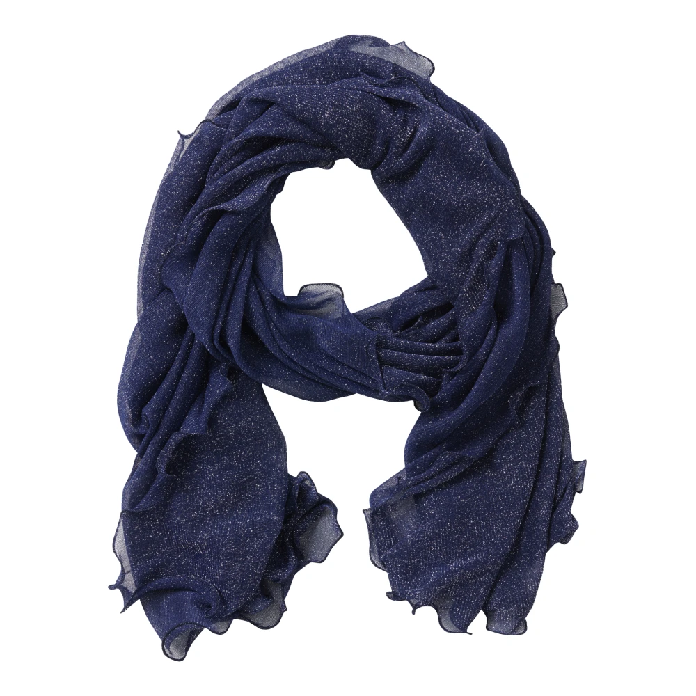 Vera Mont Tijdloze Glanzende Basis Sjaal Blue Dames