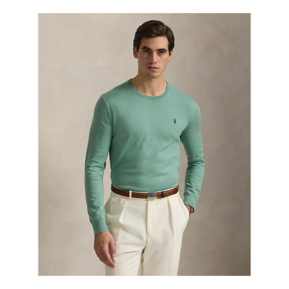 Ralph Lauren Rondgebreide trui Green Heren